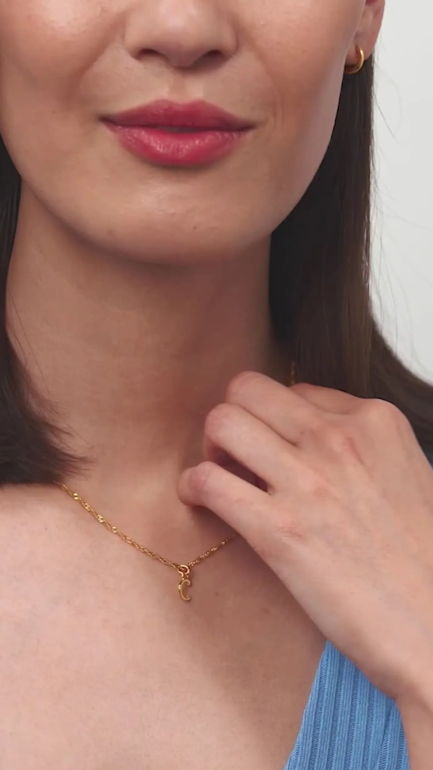 Online STILNEST Mini Initial Anhänger | 585 Gold