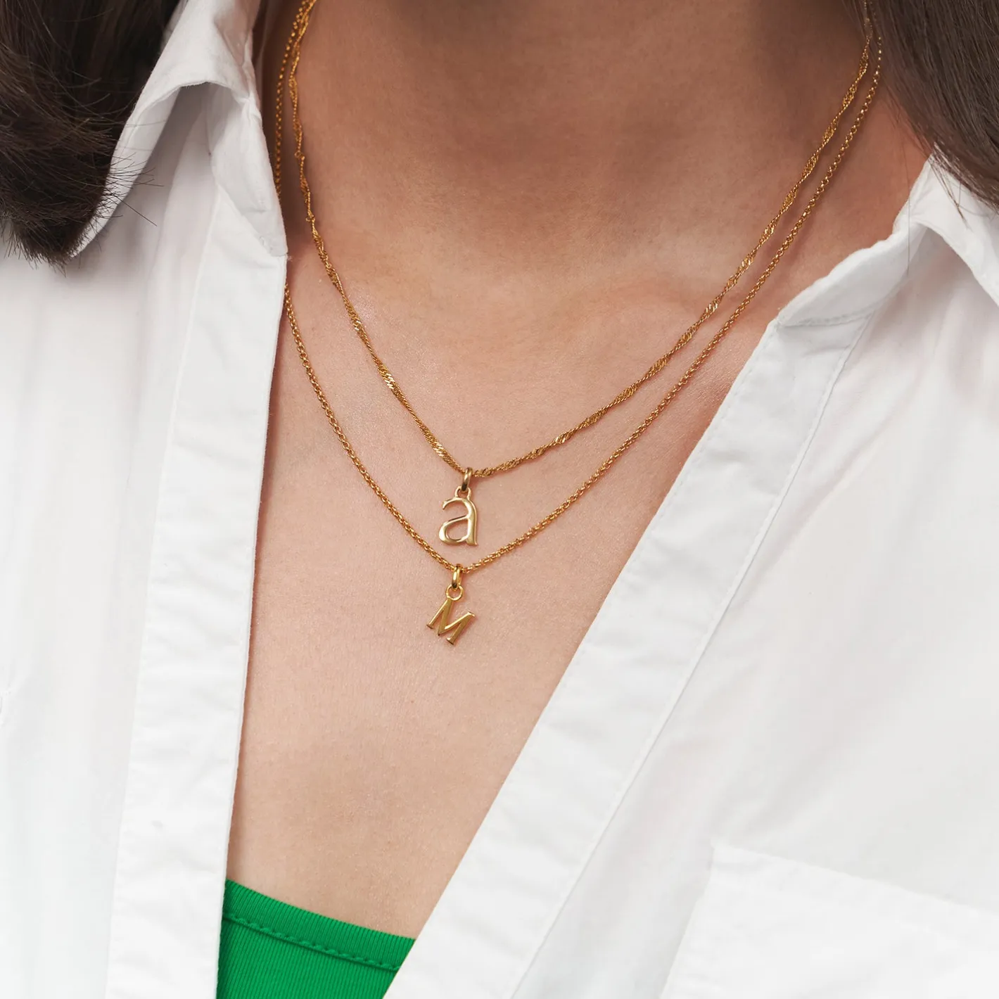 Online STILNEST Mini Initial Anhänger | 585 Gold