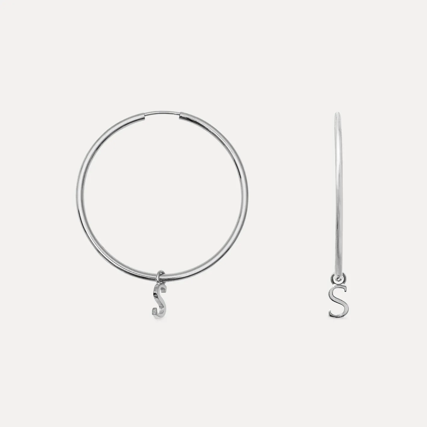 Cheap STILNEST Mini Initial Creolen Ohrringe Groß