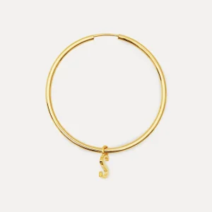Clearance STILNEST Mini Initial Creolen Ohrringe Groß - Single