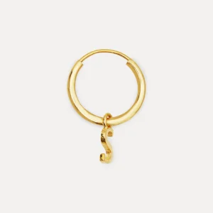 Best STILNEST Mini Initial Creolen Ohrringe Klein - Single
