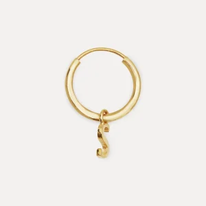 Cheap STILNEST Mini Initial Creolen Ohrringe Klein - Single | 585 Gold