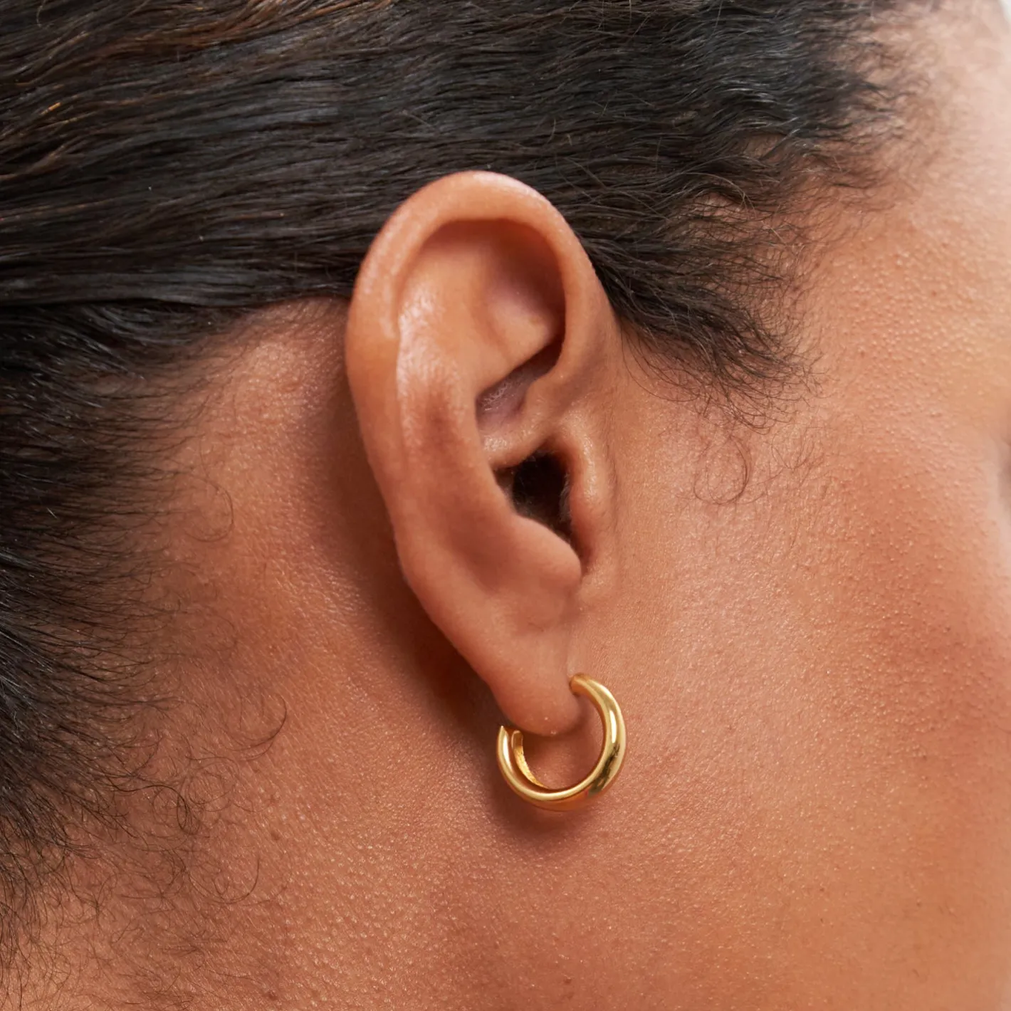 Shop STILNEST Mom Band Creolen Ohrringe | 585 Gold