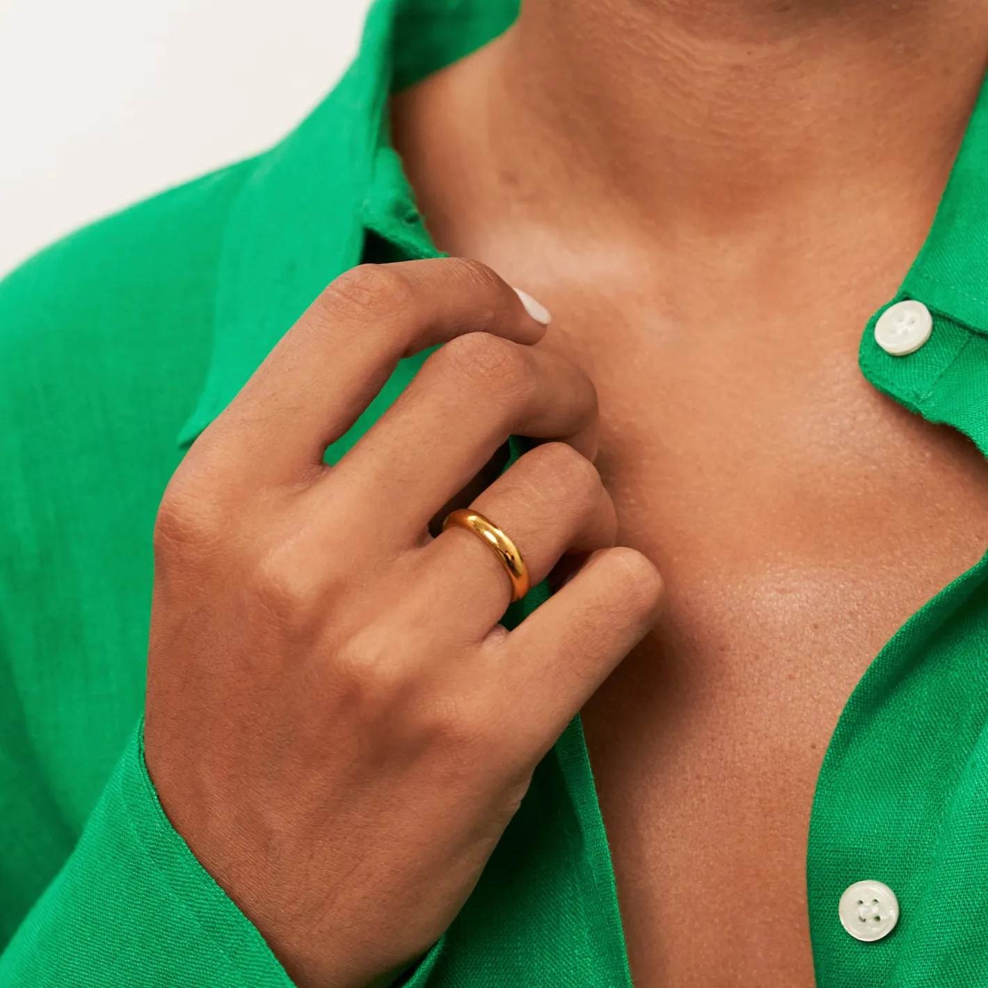 New STILNEST Mom Band Ring | 585 Gold