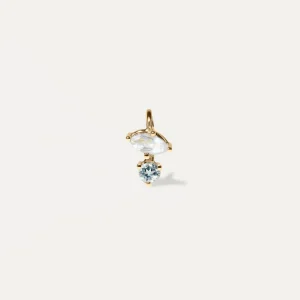 Cheap STILNEST Mondstein & Aquamarin Joy Anhänger | 585 Gold