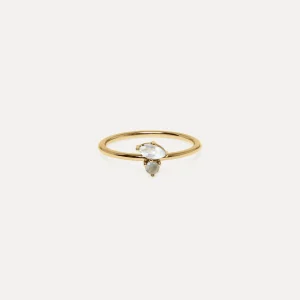 Best Sale STILNEST Mondstein & Grauer Mondstein Joy Solitär Ring