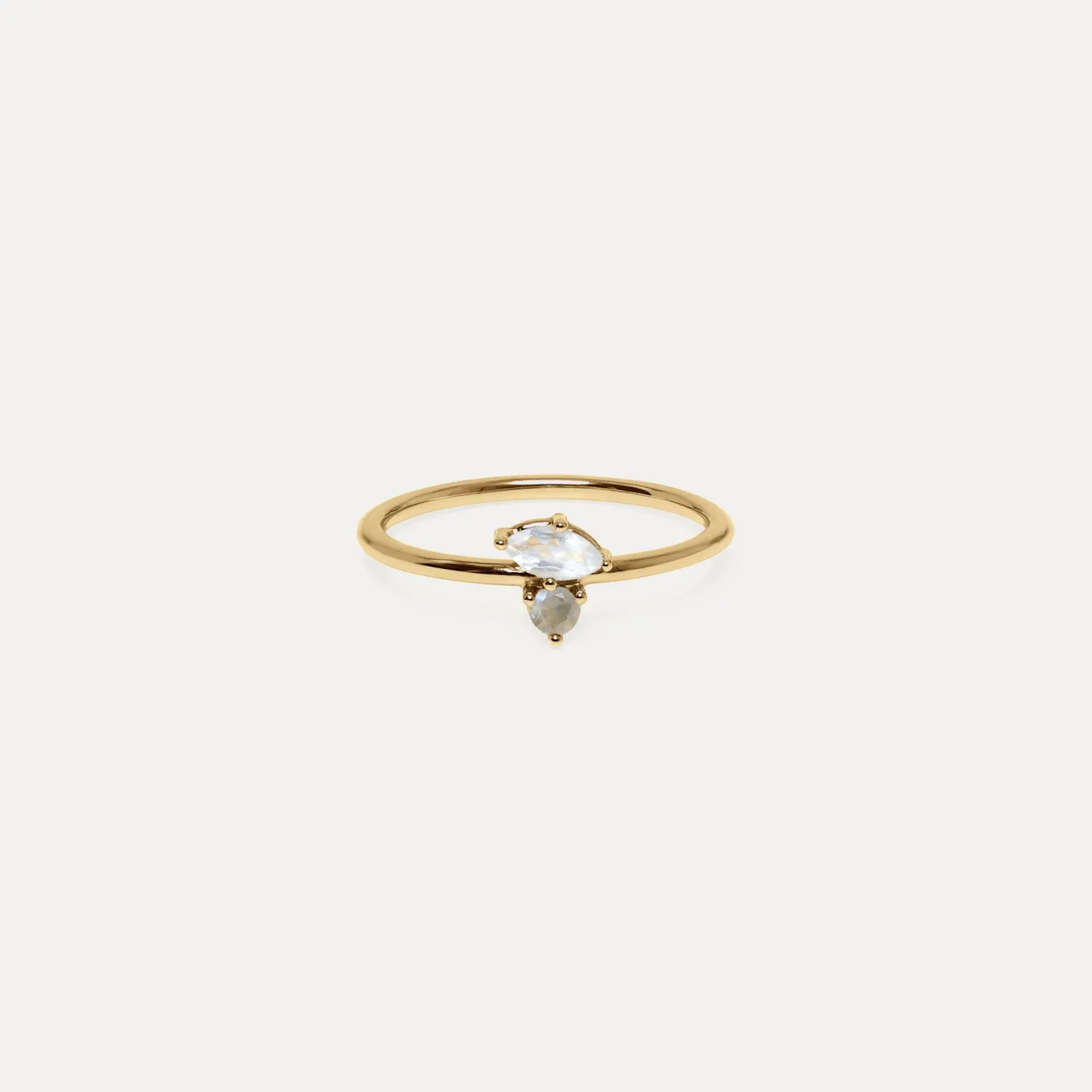 Best Sale STILNEST Mondstein & Grauer Mondstein Joy Solitär Ring