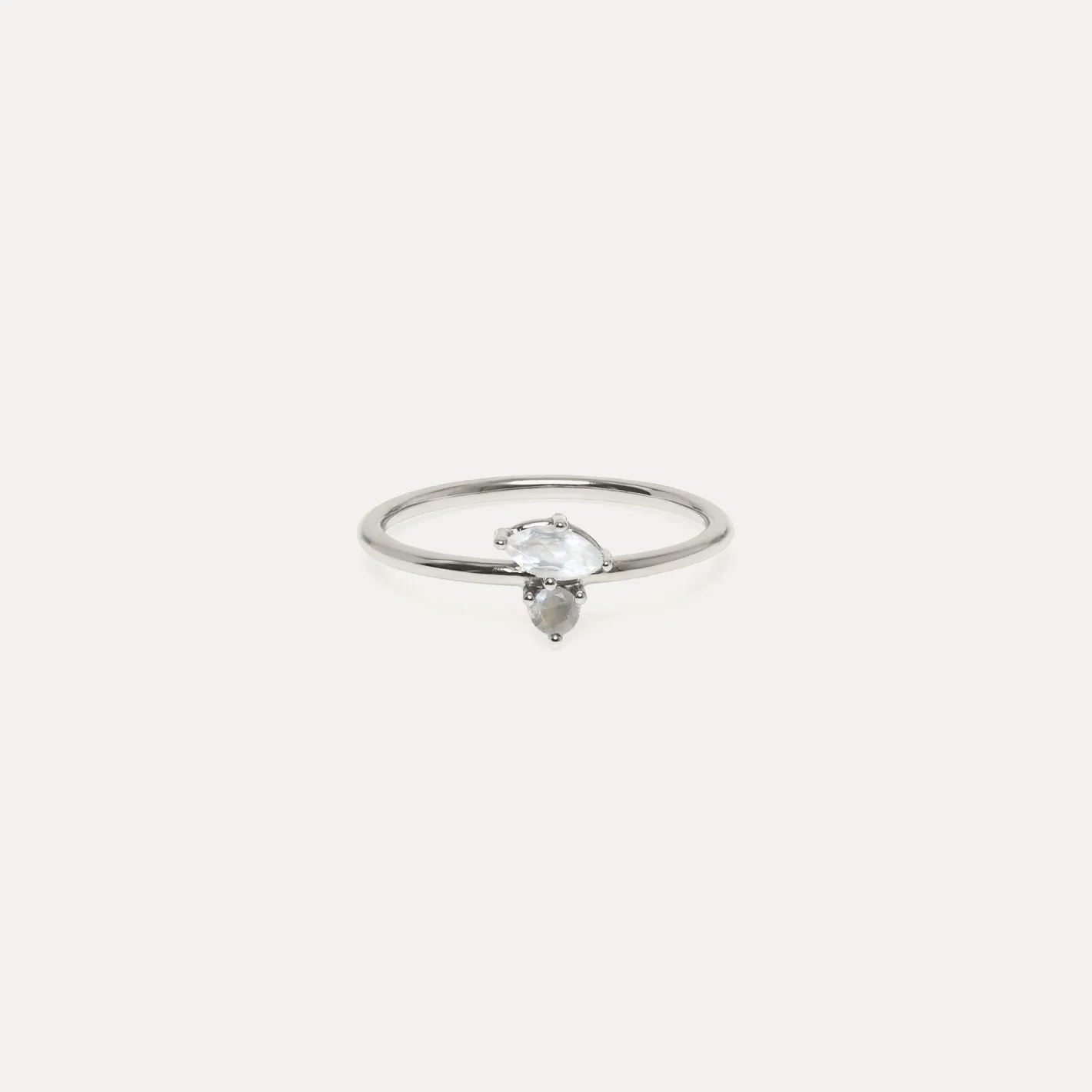 Best Sale STILNEST Mondstein & Grauer Mondstein Joy Solitär Ring