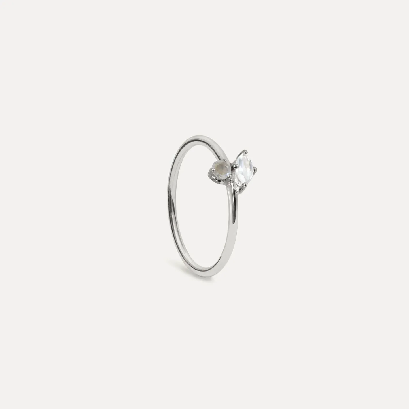 Best Sale STILNEST Mondstein & Grauer Mondstein Joy Solitär Ring