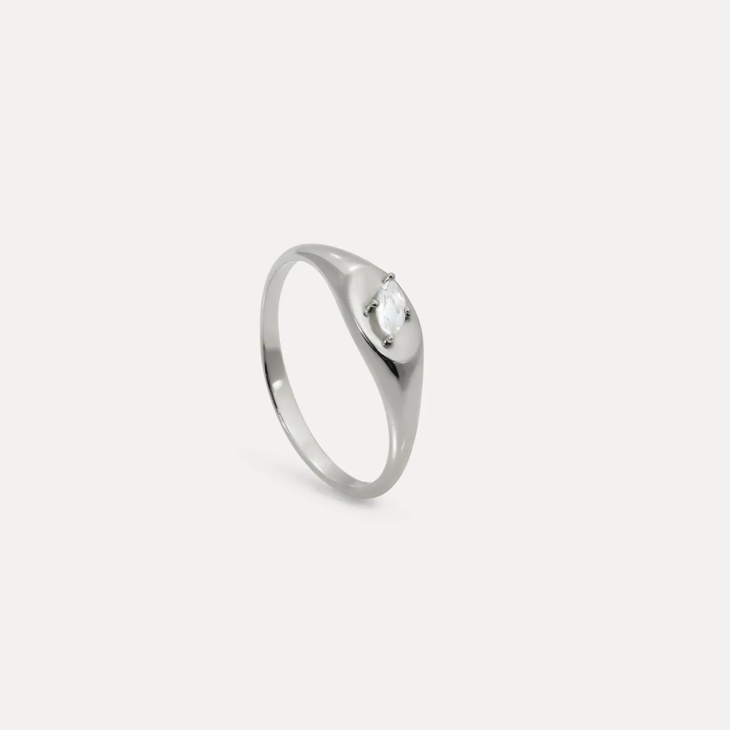 Discount STILNEST Mondstein Navette Platform Siegelring