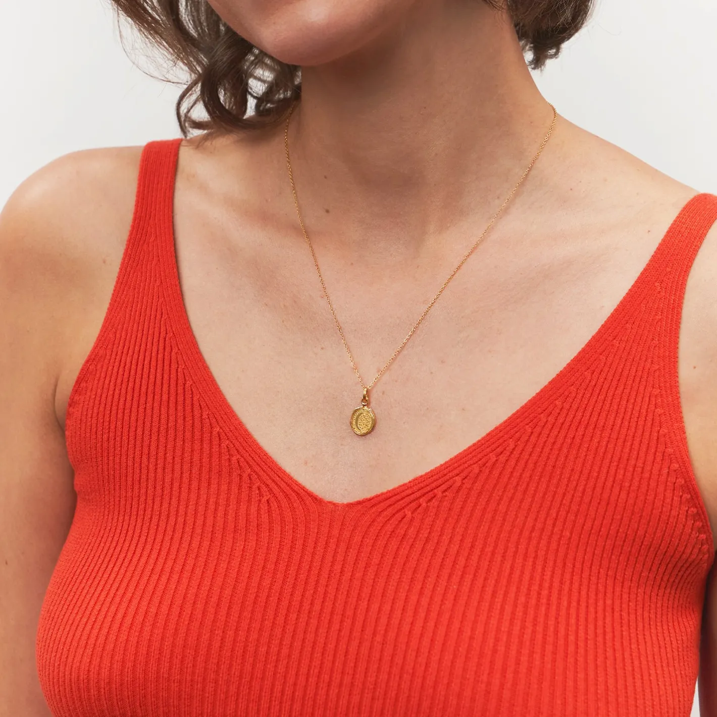 Best STILNEST Moon Seal Anhänger | 585 Gold