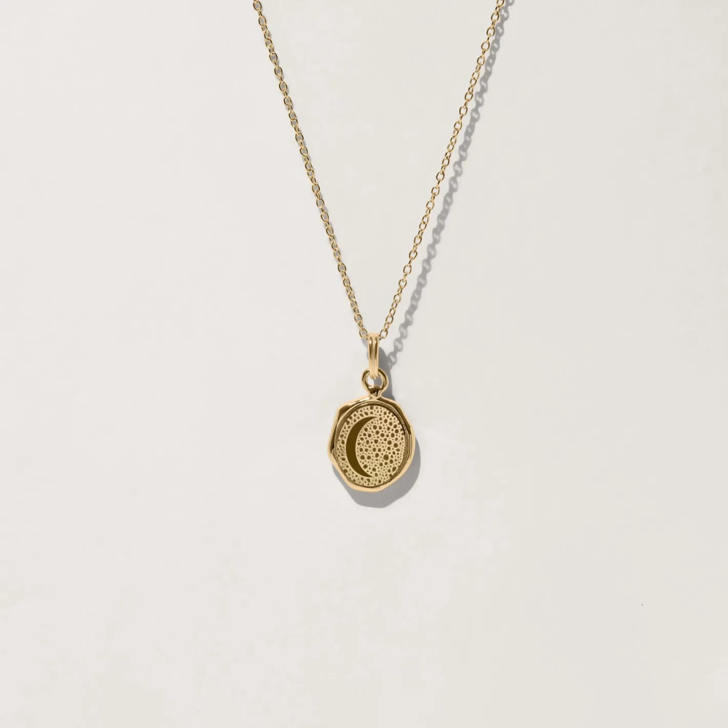 Best Sale STILNEST Moon Seal Kette | 585 Gold