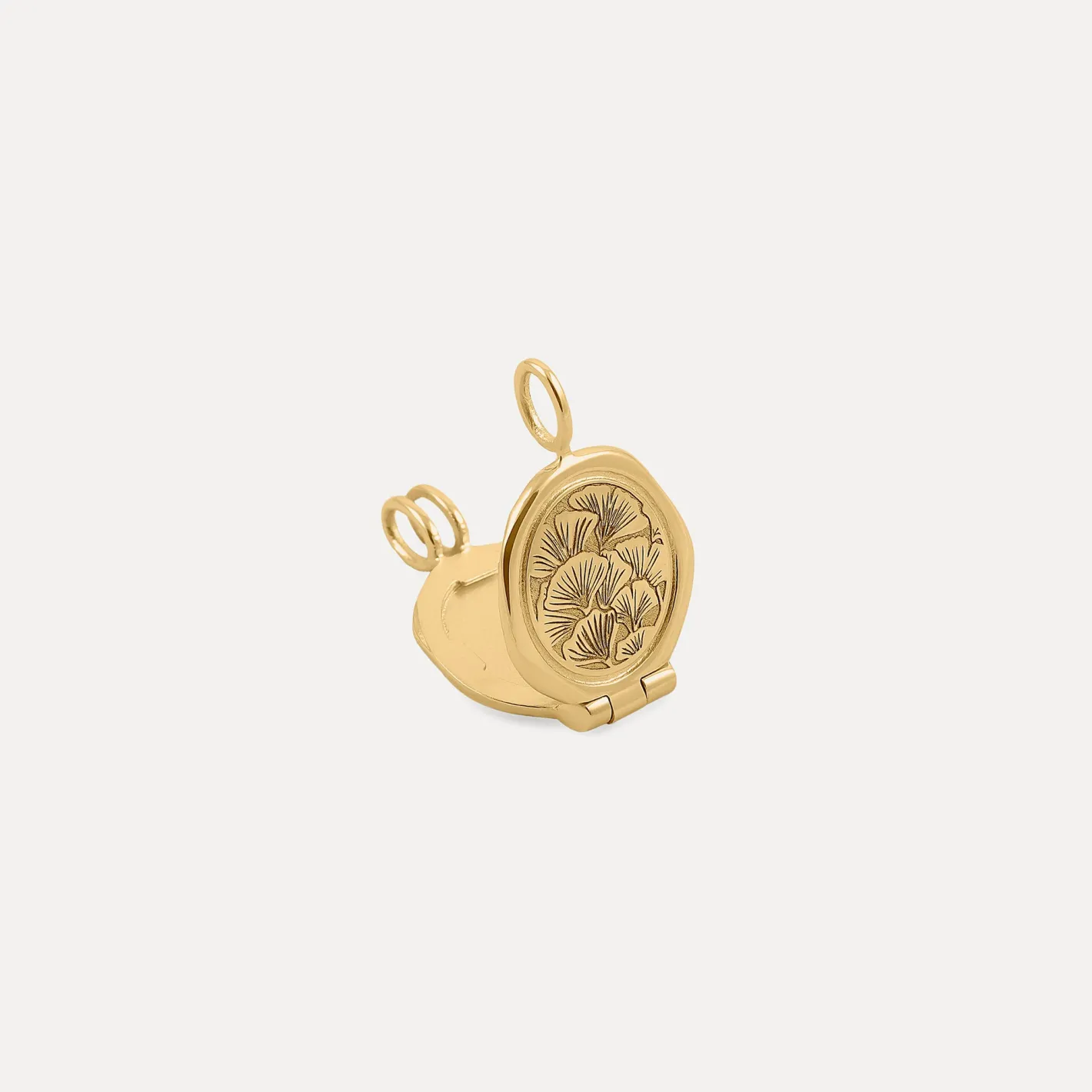 New STILNEST Nouveau Flower Seal Medaillon Anhänger