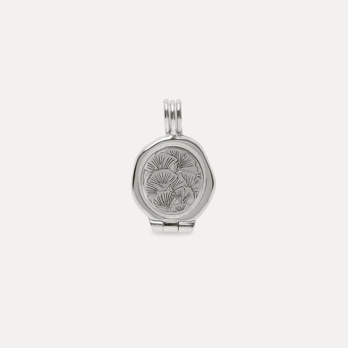 New STILNEST Nouveau Flower Seal Medaillon Anhänger