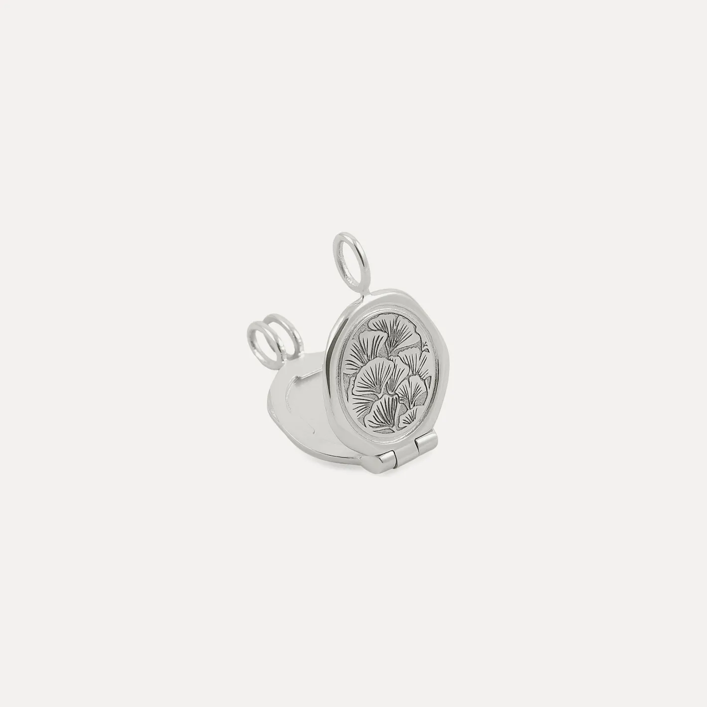 New STILNEST Nouveau Flower Seal Medaillon Anhänger