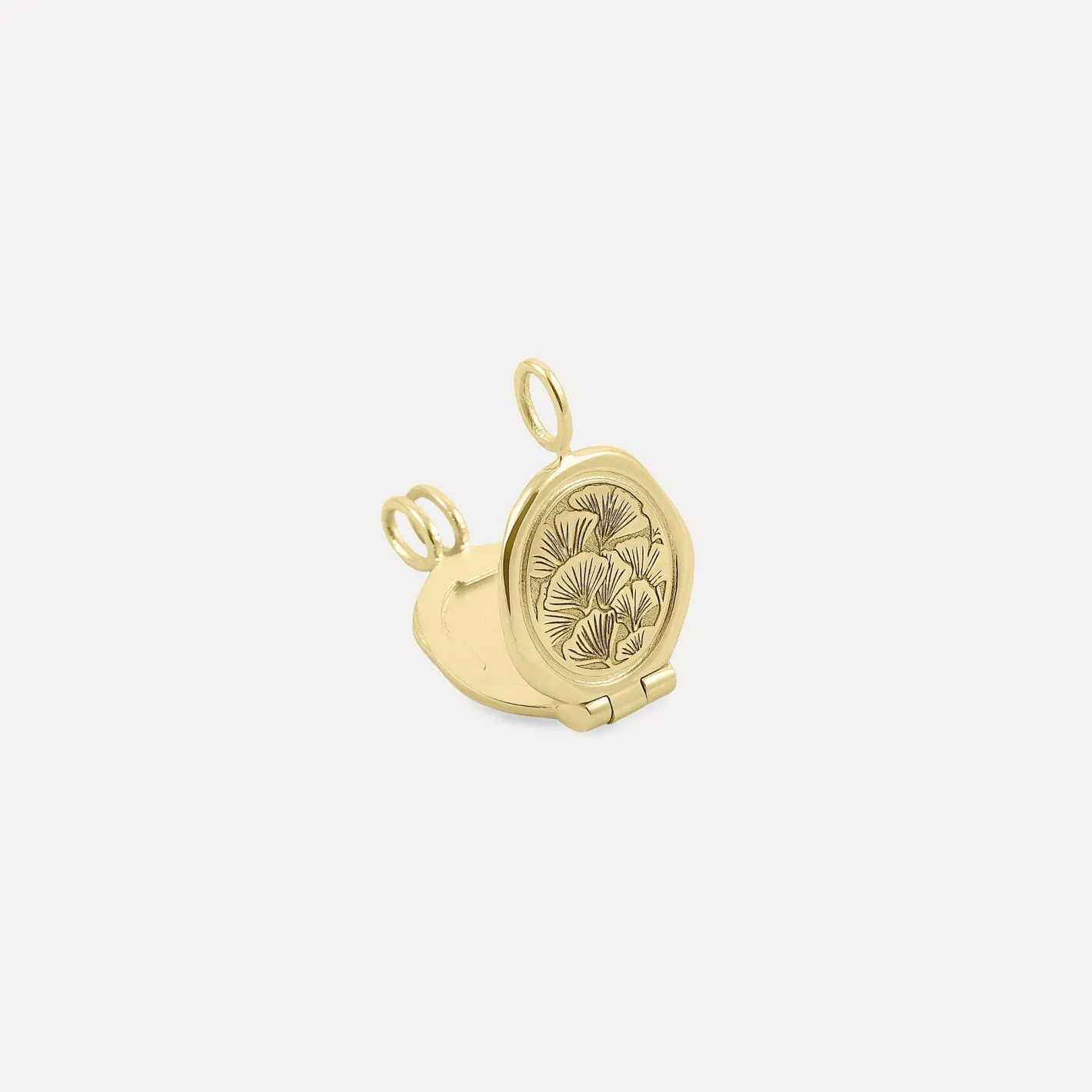 Cheap STILNEST Nouveau Flower Seal Medaillon Anhänger | 585 Gold