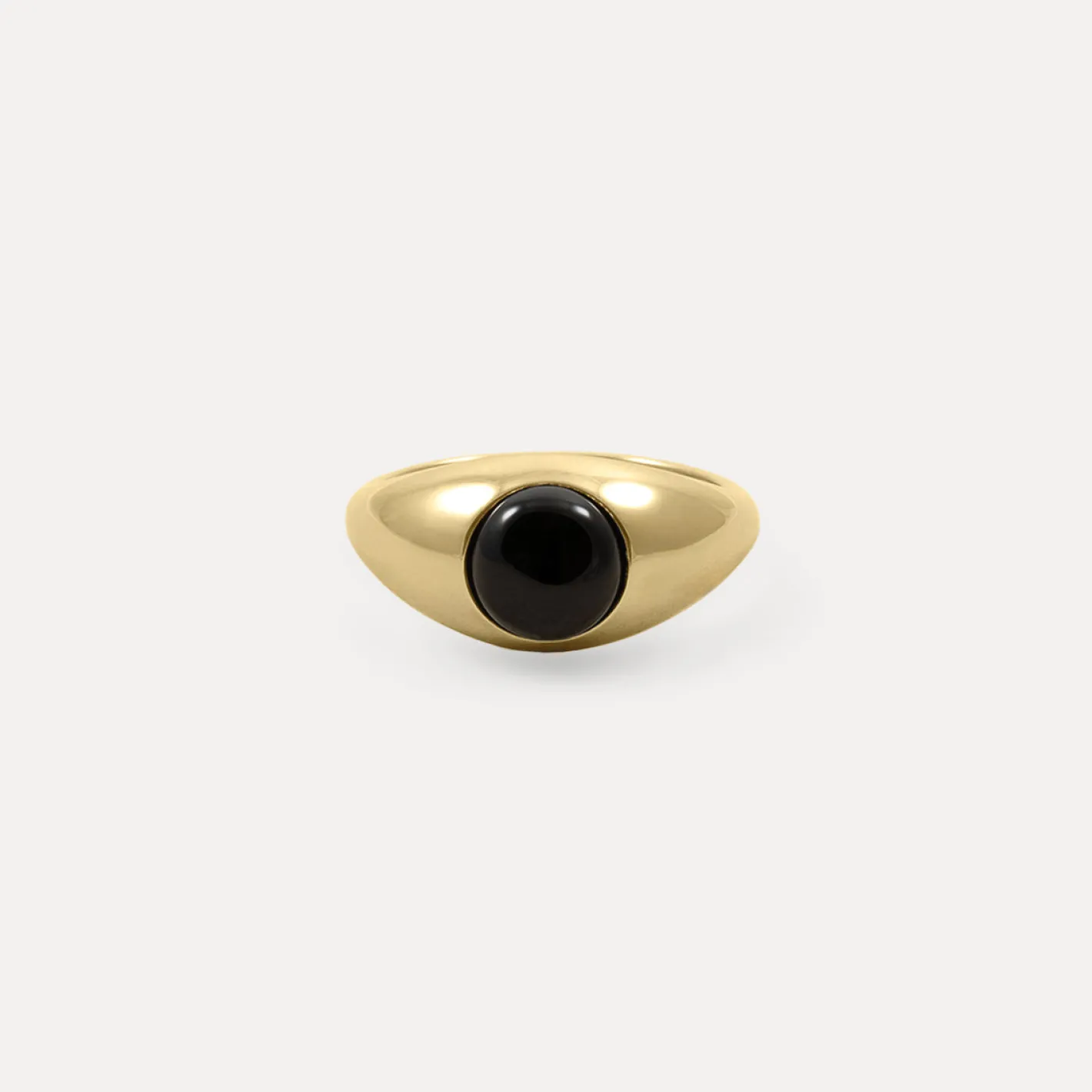 Clearance STILNEST Onyx Eden Pea Ring | 585 Gold