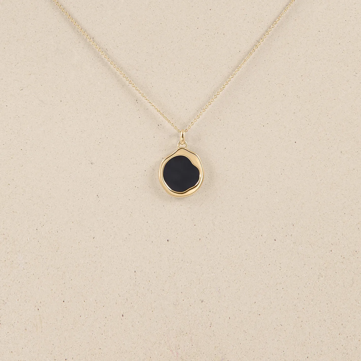 Store STILNEST Onyx Organic Kette | 585 Gold
