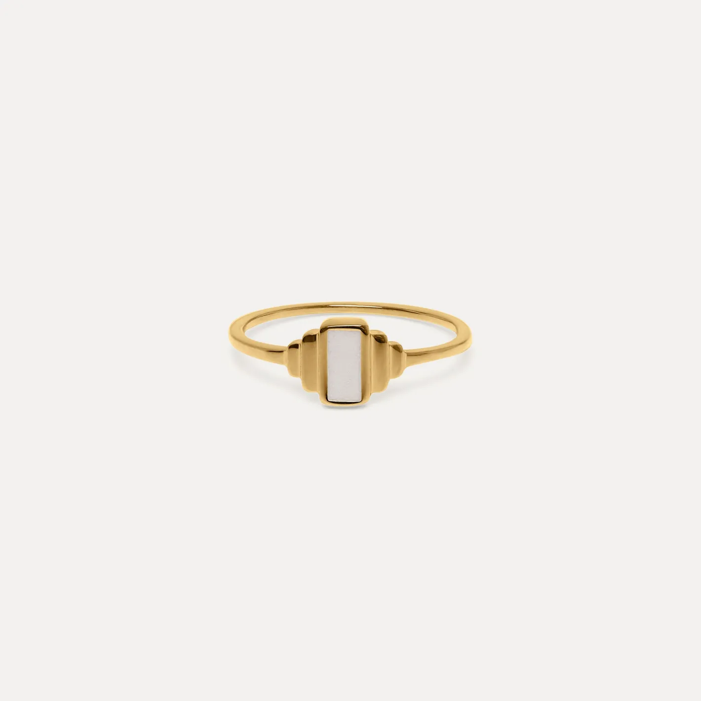 Shop STILNEST Perlenweiß Enamel Retro Ring