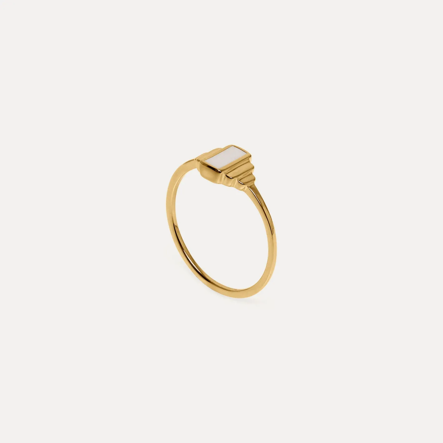 Shop STILNEST Perlenweiß Enamel Retro Ring