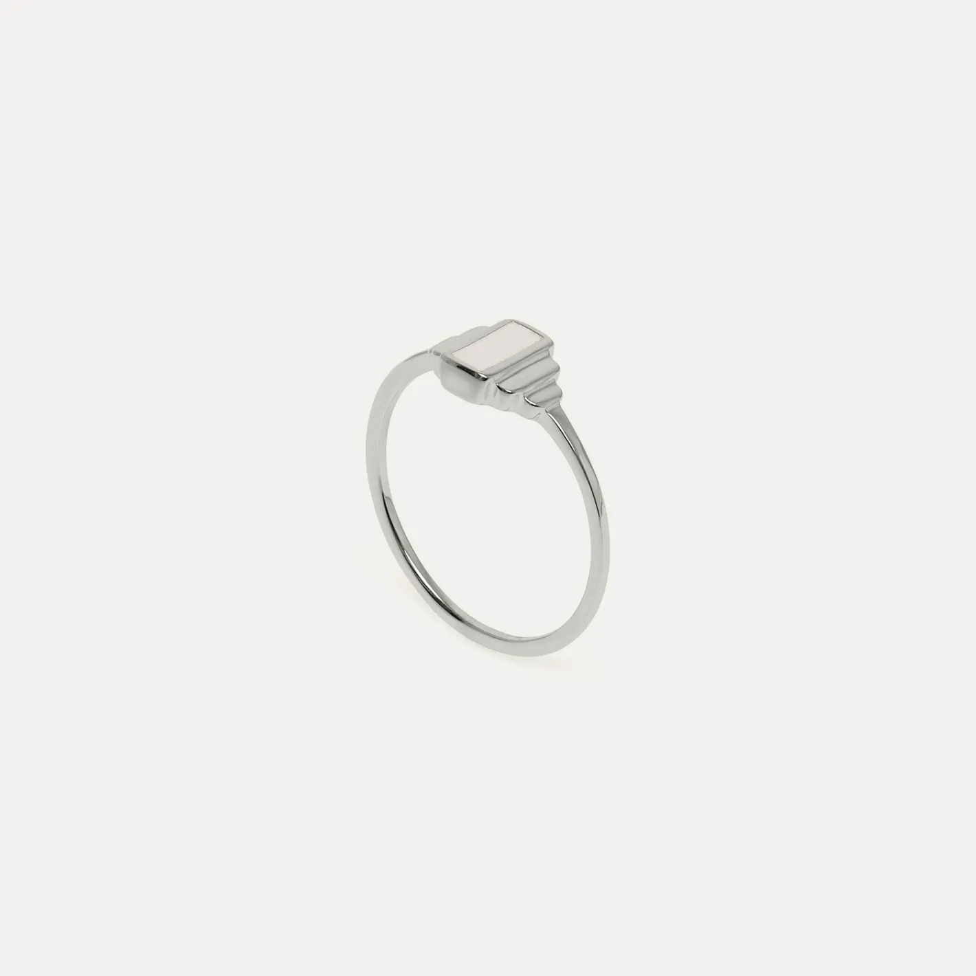 Shop STILNEST Perlenweiß Enamel Retro Ring