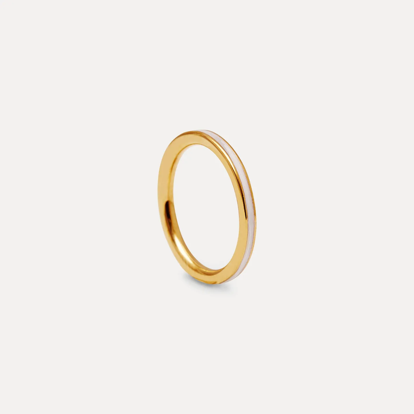 Shop STILNEST Perlenweiß Enamel Thin Ring