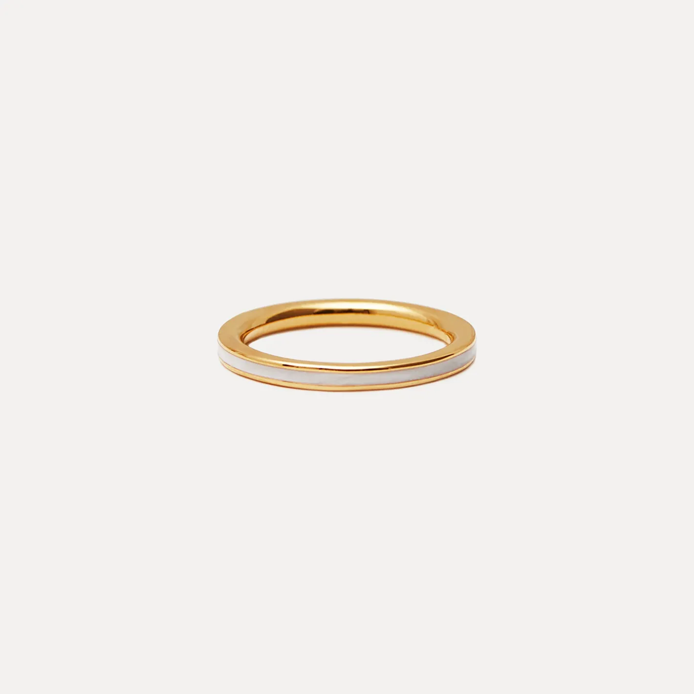 Shop STILNEST Perlenweiß Enamel Thin Ring