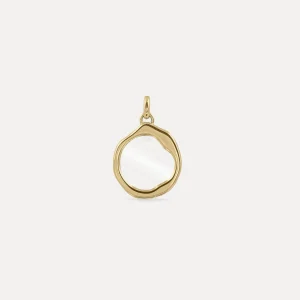 Hot STILNEST Quarz Organic Anhänger | 585 Gold