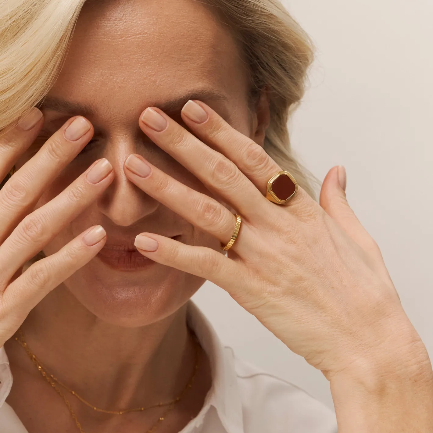 Shop STILNEST Ridged Ring | 585 Gold