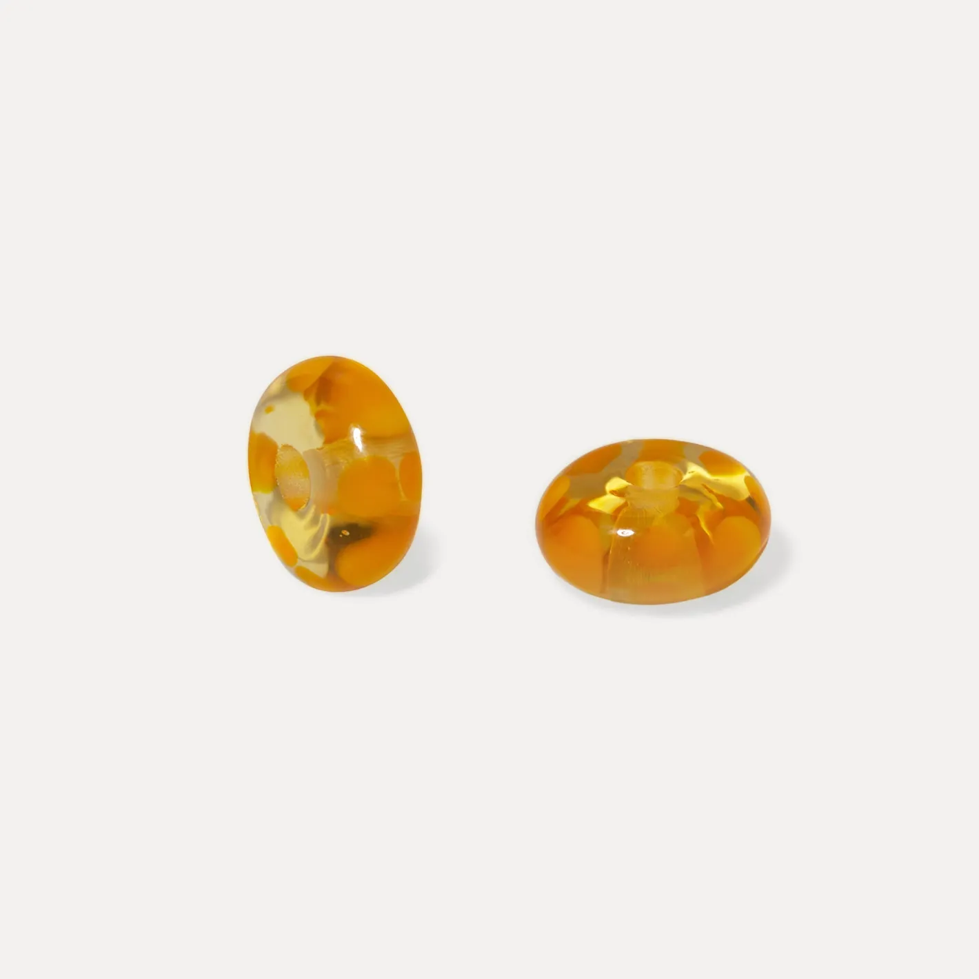 Fashion STILNEST Rondella Murano Glas Dotted Gelb