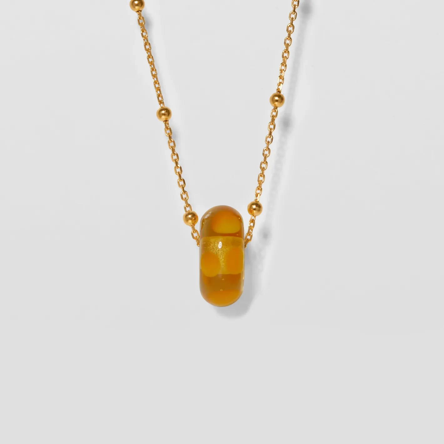 Best Sale STILNEST Rondella Murano Glass Dotted Gelb - Single