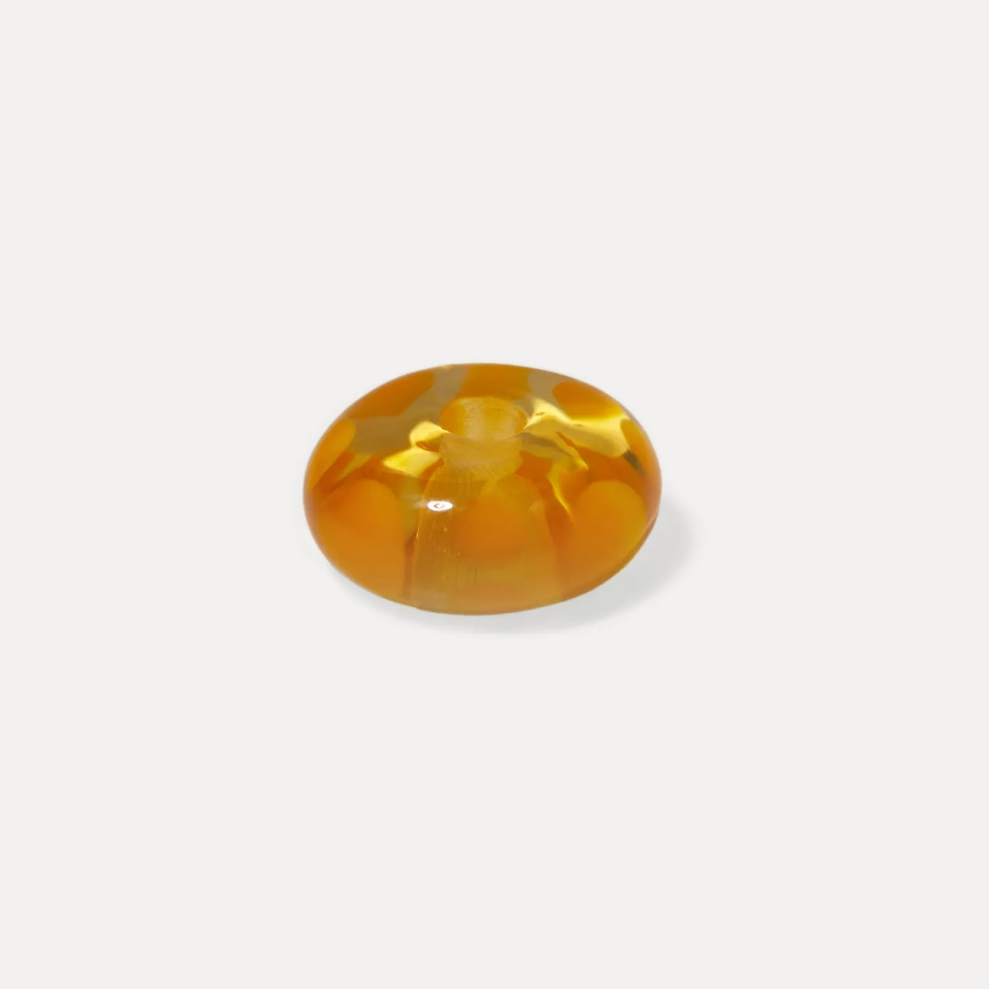 Best Sale STILNEST Rondella Murano Glass Dotted Gelb - Single