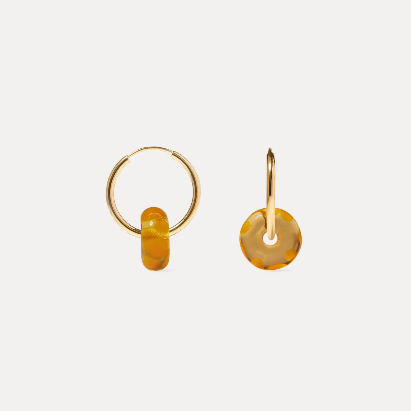 Best Sale STILNEST Rondella Murano Glass Dotted Gelb - Single