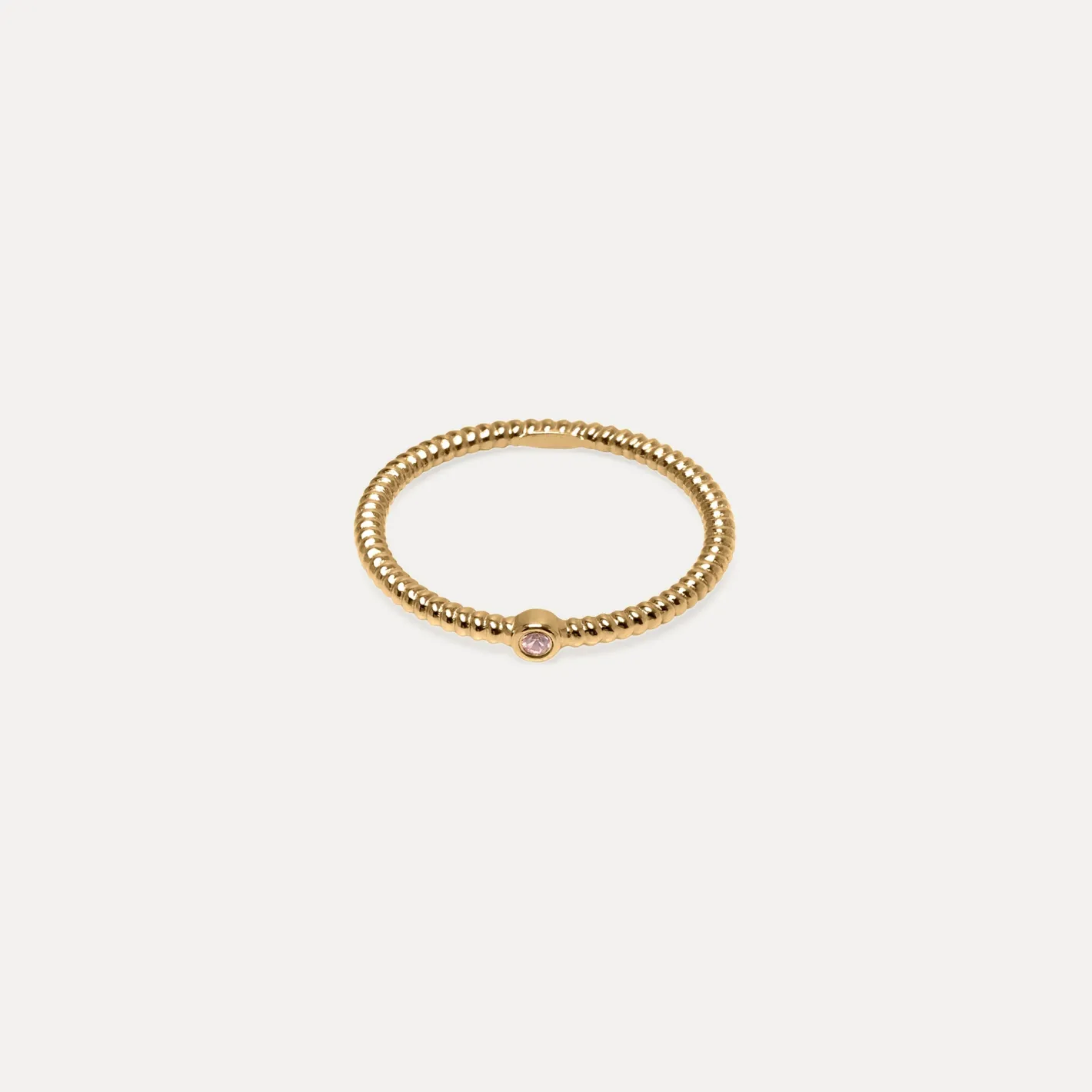 Online STILNEST Rosa Turmalin Snake Tail Solitär Ring