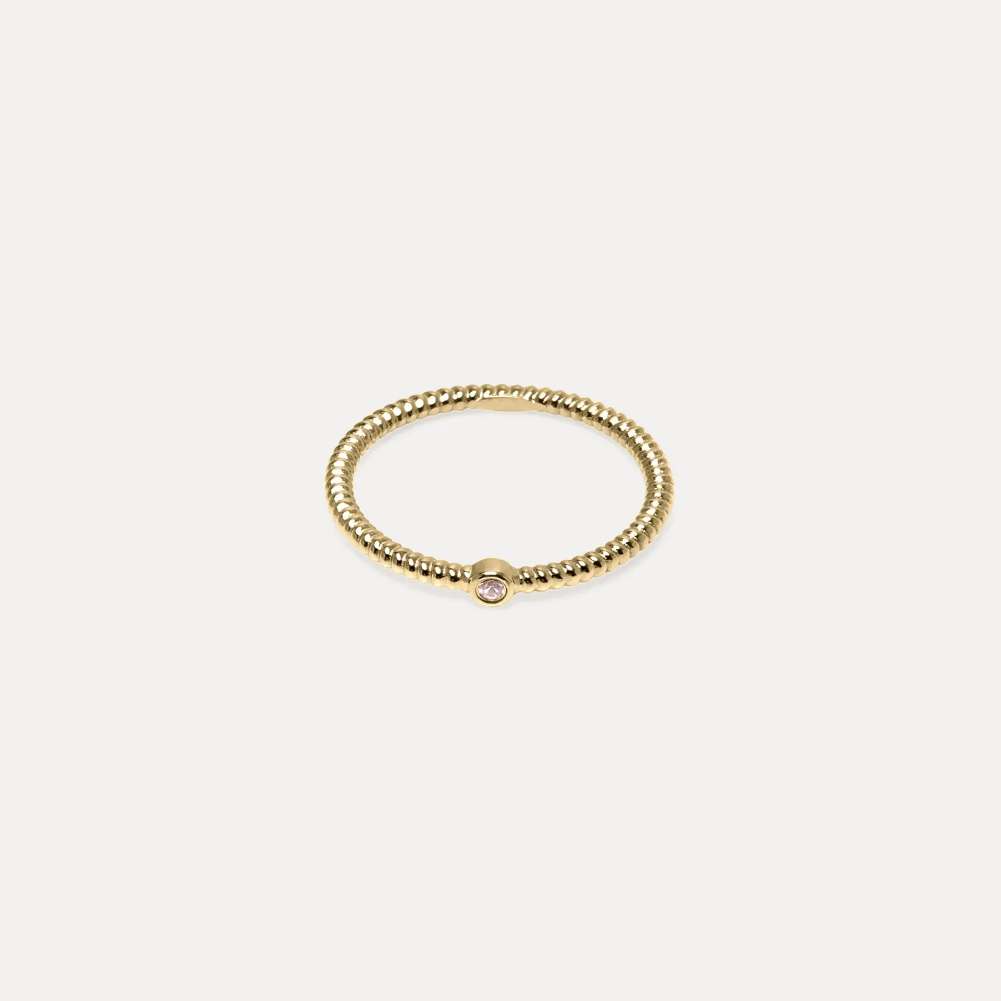 Sale STILNEST Rosa Turmalin Snake Tail Solitär Ring | 585 Gold