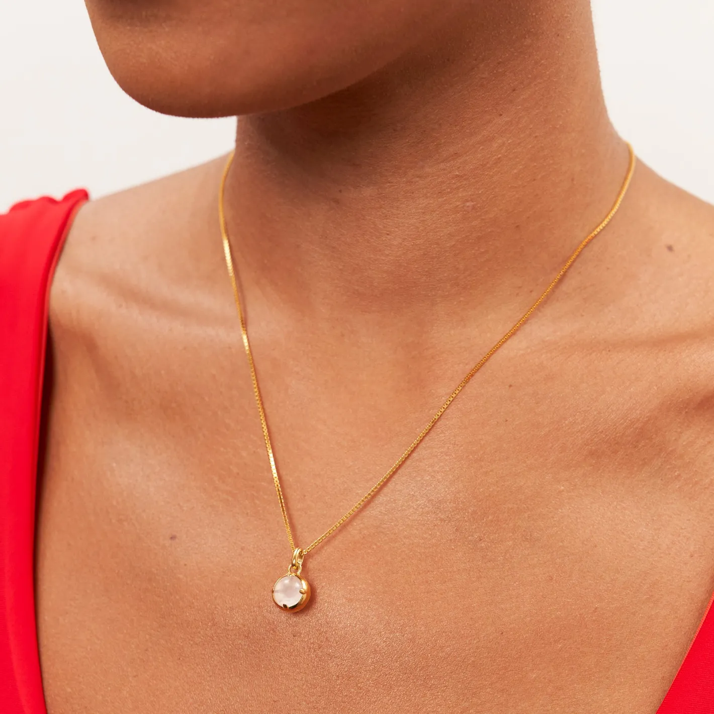 Cheap STILNEST Rosenquarz Instants of Love Kette