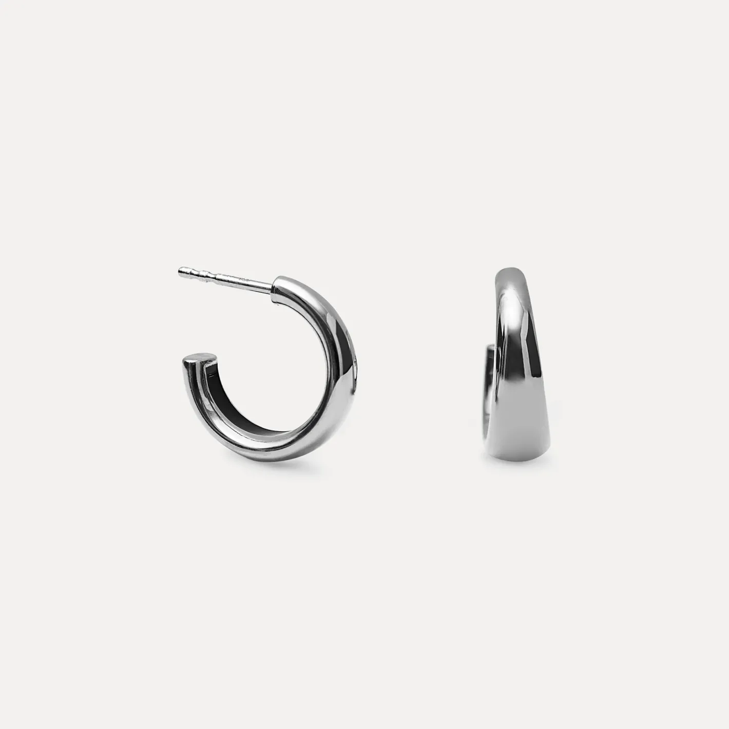 Hot STILNEST Schwarz Enamel Bold Creolen Ohrringe