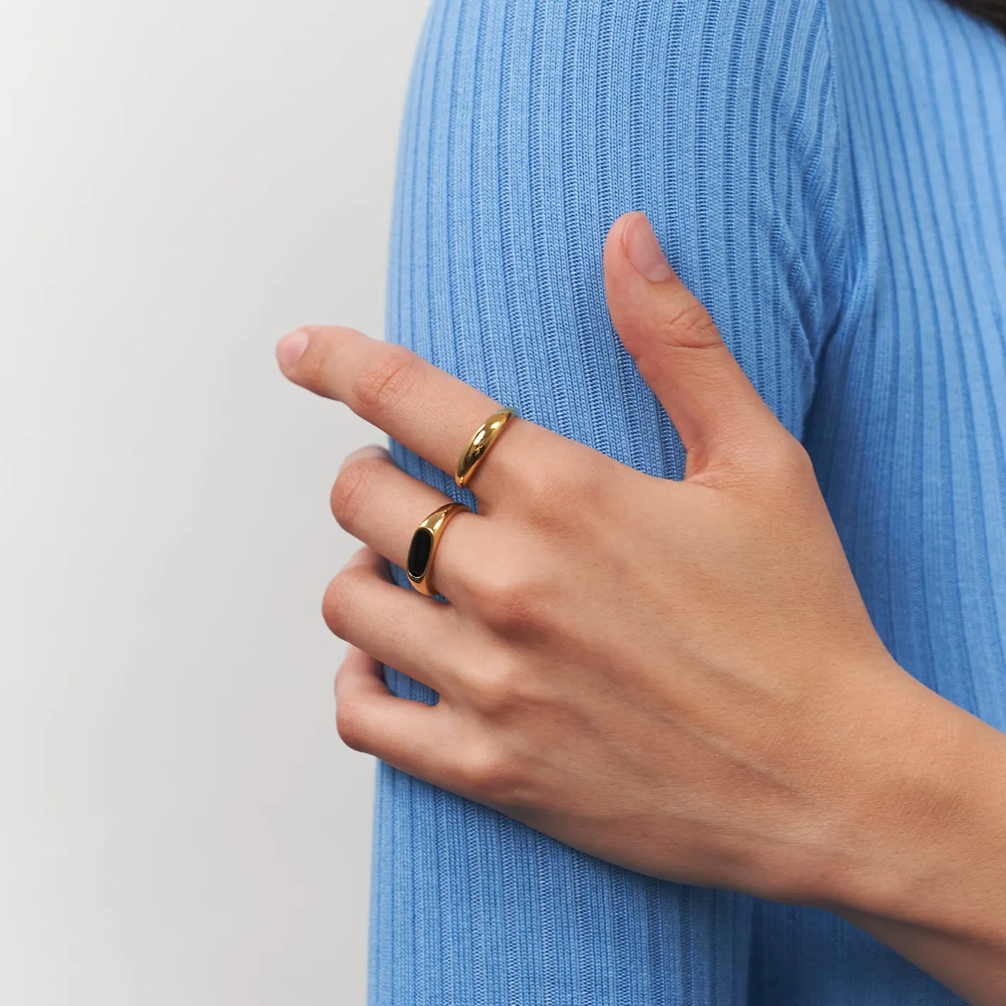 Discount STILNEST Schwarz Enamel Bombé Bold Ring
