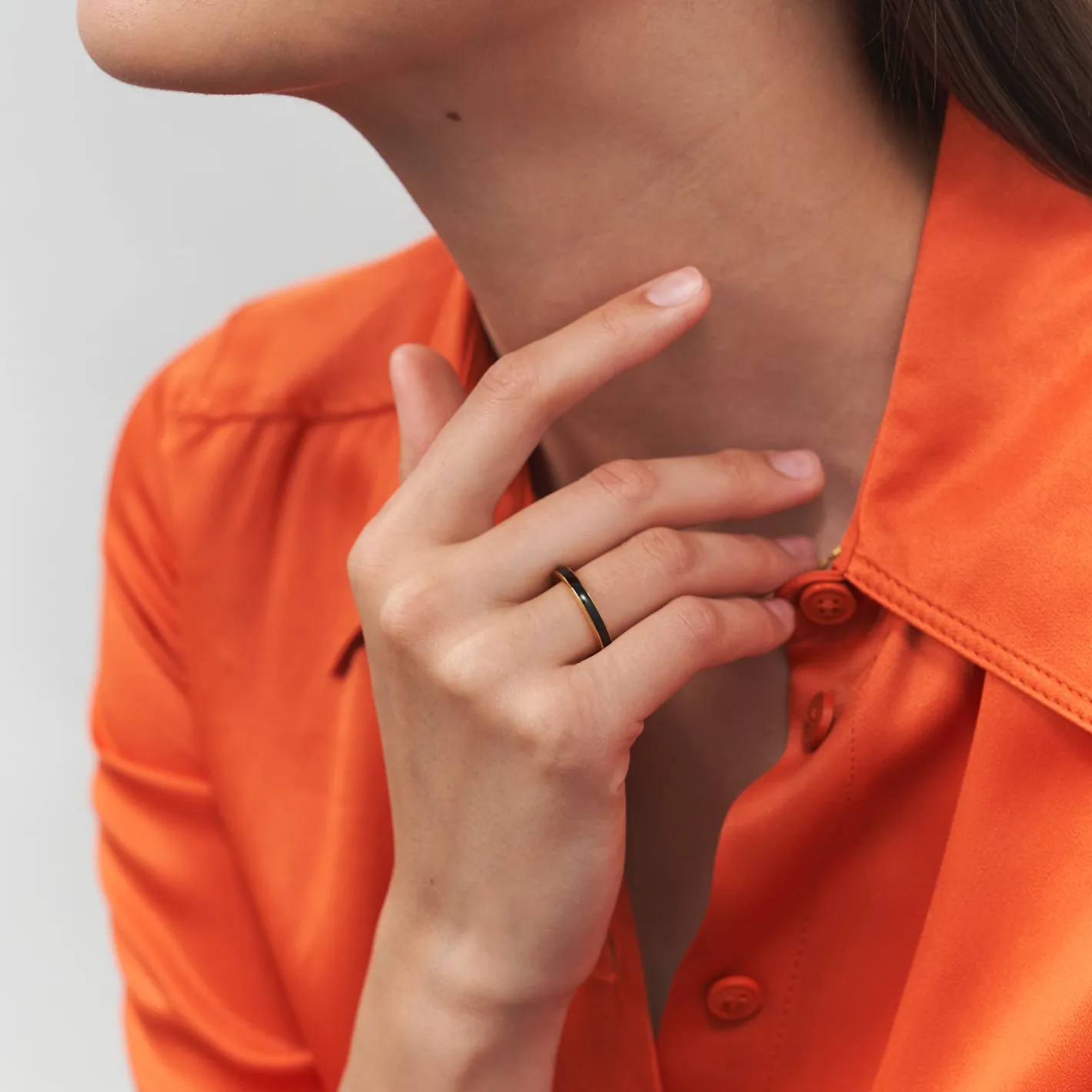 Best STILNEST Schwarz Enamel Ring