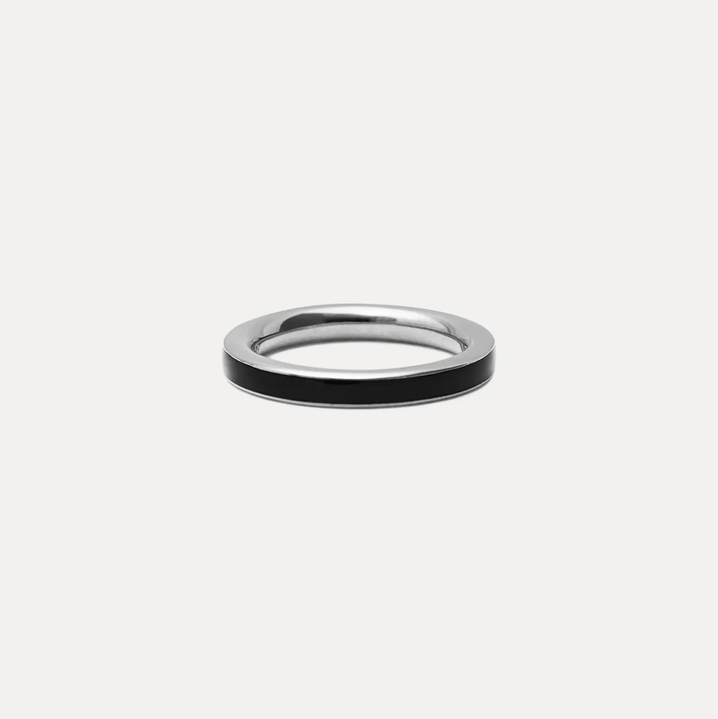 Best STILNEST Schwarz Enamel Ring
