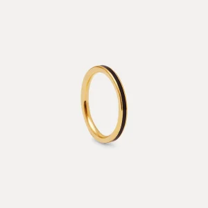 Hot STILNEST Schwarz Enamel Thin Ring