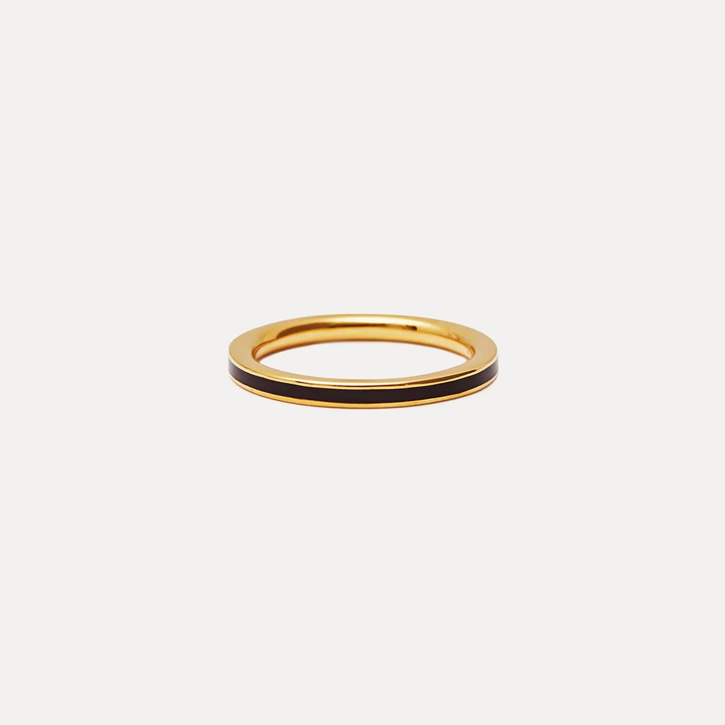 Hot STILNEST Schwarz Enamel Thin Ring