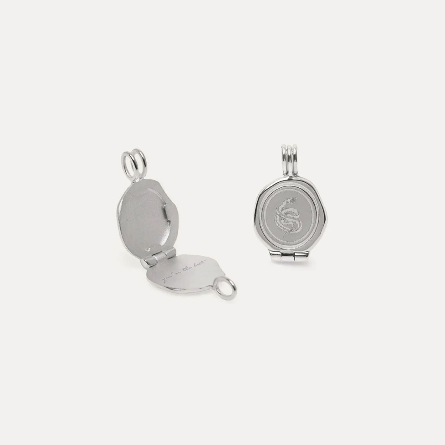 New STILNEST Snake Seal Medaillon Anhänger