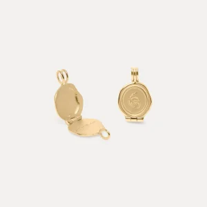 Best Sale STILNEST Snake Seal Medaillon Anhänger | 585 Gold