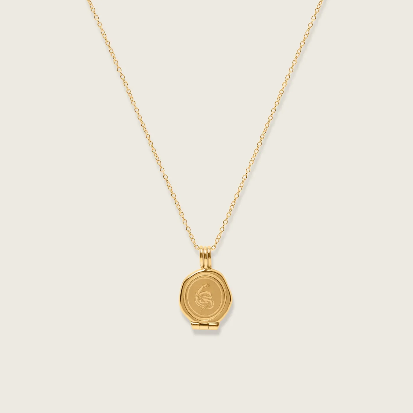 Sale STILNEST Snake Seal Medaillon Kette