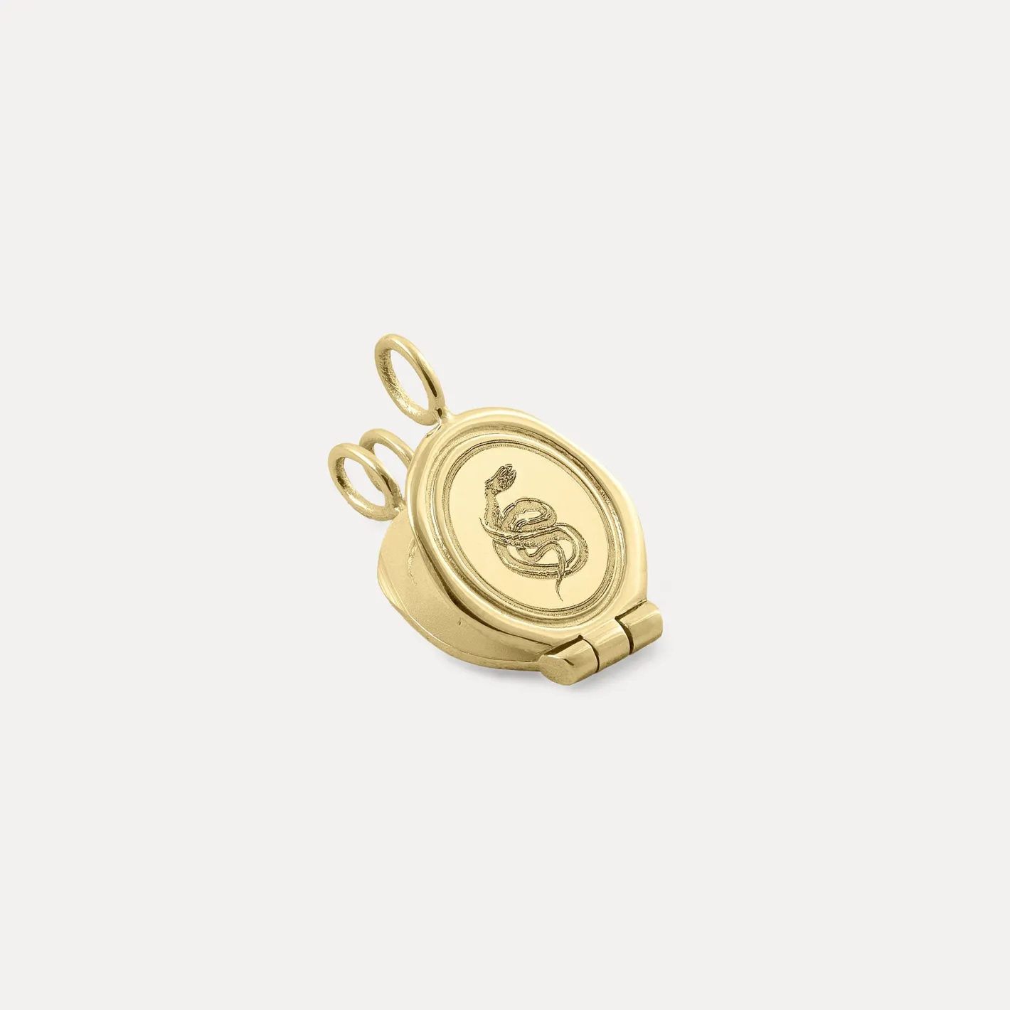 Hot STILNEST Snake Seal Medaillon Kette | 585 Gold
