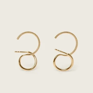 Outlet STILNEST Snake Tail Double Ear Climbers | 585 Gold