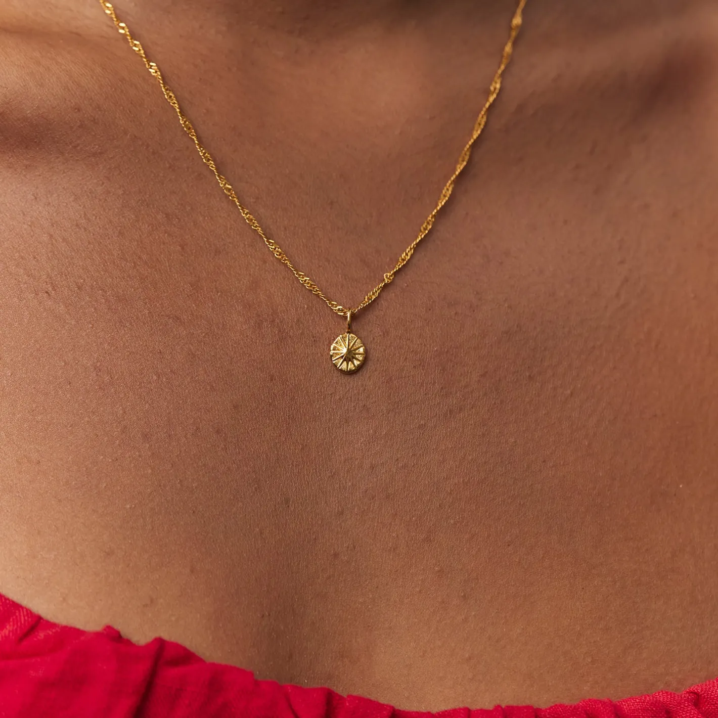 Clearance STILNEST Solar Eclipse Kette | 585 Gold