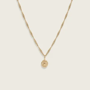 Fashion STILNEST Solar Eclipse mit Singapore Kette | 585 Gold