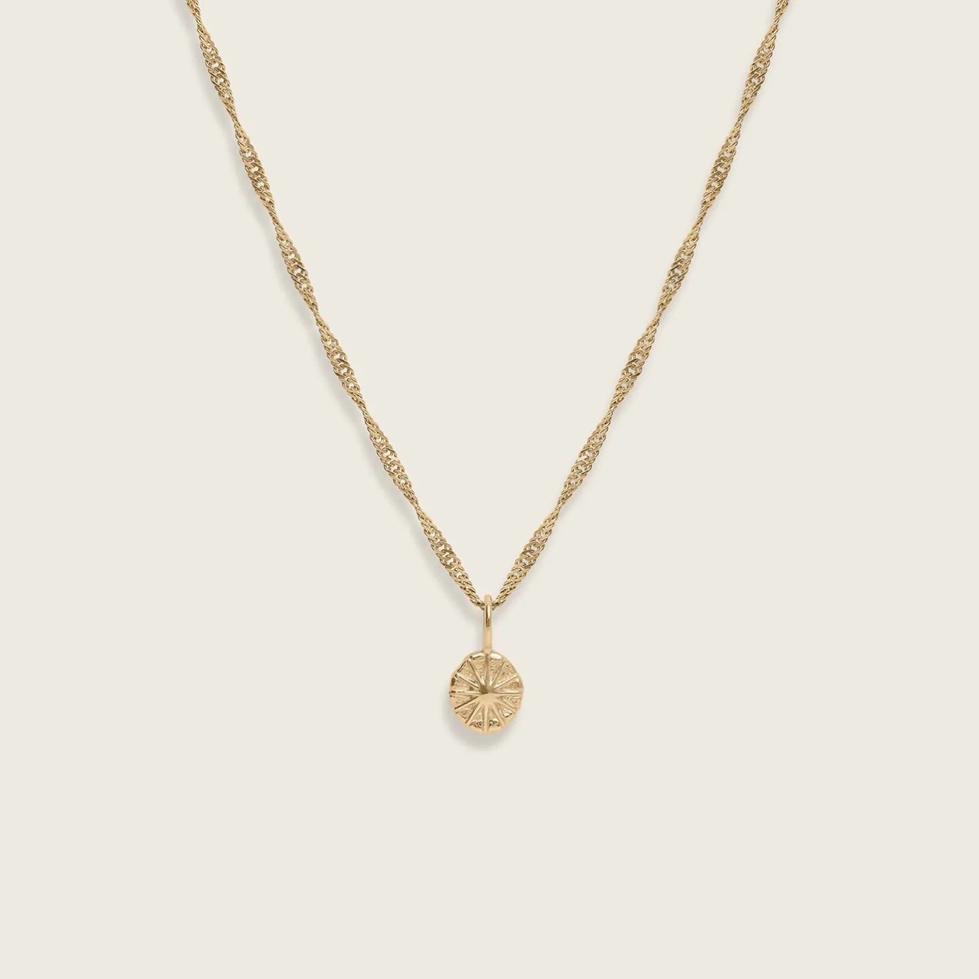 Fashion STILNEST Solar Eclipse mit Singapore Kette | 585 Gold